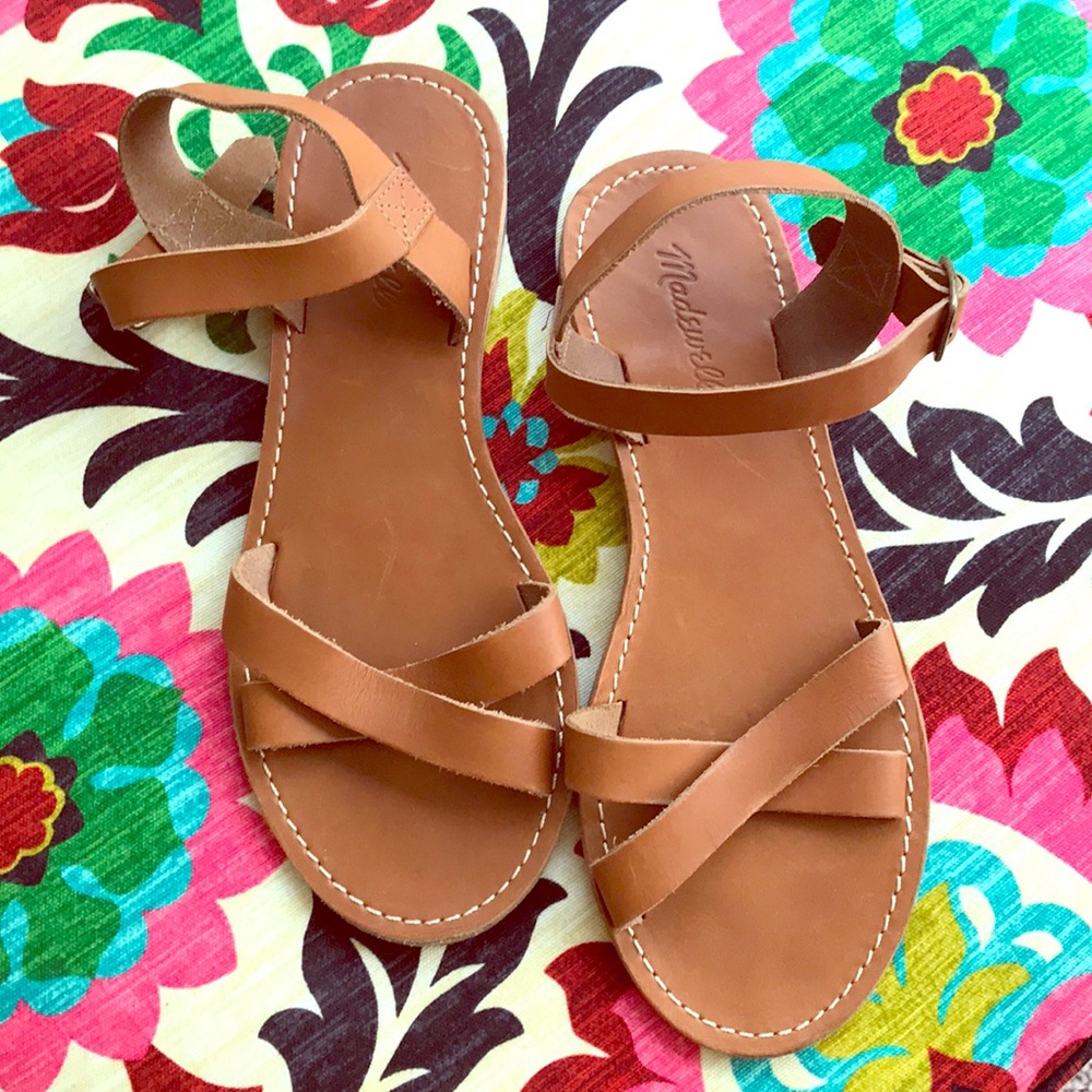 Tan, Leather, Strappy Sandals